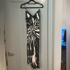 Vici Black and White Tie-Dye Midi Dress